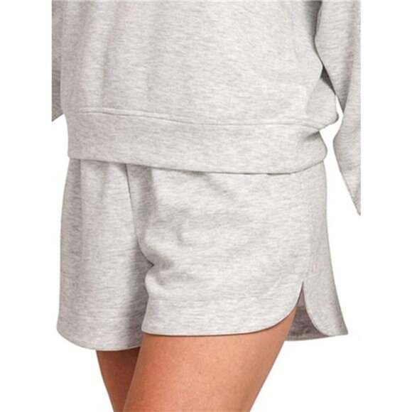 Zenana Scuba Long Sleeve Sweatshirt and Shorts Set - Picture 3 of 3